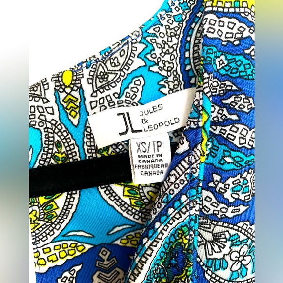 Vintage Jules & Leopold mini dress multicoloured size S-XS - Picture 3 of 5